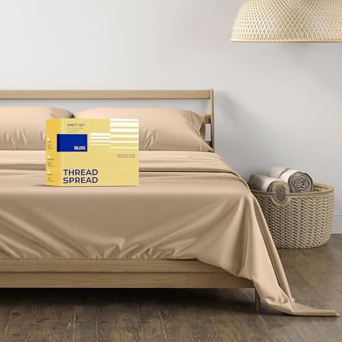 THREAD SPREAD 100% Egyptian Cotton Sheets Full Size - 600 Series Bliss