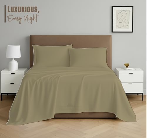 600 Thread Count 100% Long Staple Egyptian Cotton Soft Combed, 4 Piece