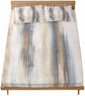 Beige Gray Twin XL Fitted Sheet Set, Abstract Grunge Mottled Neutral