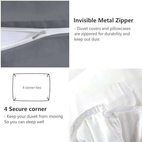Abstract Geometric Circles Duvet Cover Queen Size Grey Printed