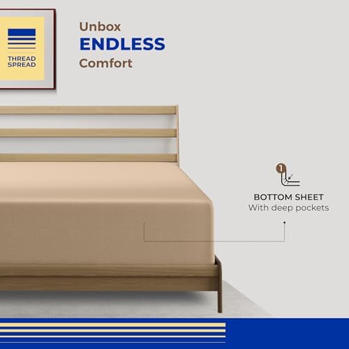 Thread Spread 100% Egyptian Cotton Queen Fitted Sheet Only - Luxury