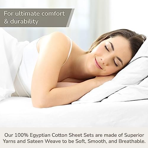 100% Egyptian Cotton King Sheets Dark Grey, 1000 Series, 16" Deep