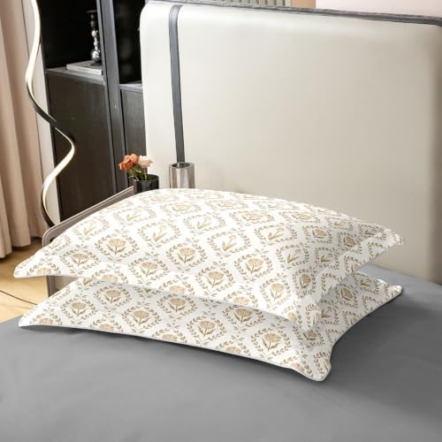Feelyou Floral Duvet Cover 100% Cotton Queen Size