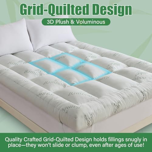WhatsBedding 5 Inch Memory Foam Mattress Topper Queen for Back Pain