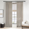 PONY DANCE Cotton Linen Pinch Pleated Curtain 108 inch long for Living