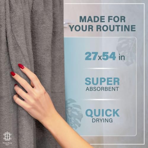 Luxe 2-Piece Bath Towel Set – Large Soft Cotton Towels, Absorbent