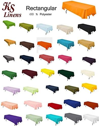 Polyester Rectangular Tablecloth 54"x90" Ideal for Rectangular Table