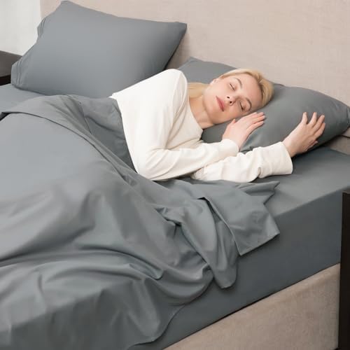 Mejoroom Gray Duvet Cover King - Comforter Cover - Soft and Breathable