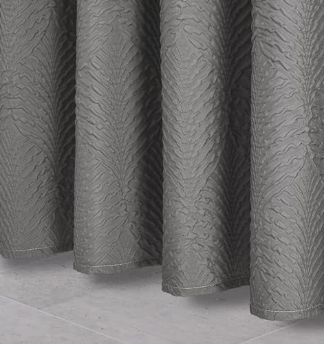 Gibelle Ombre Grey Shower Curtain for Bathroom, Farmhouse Bath Curtain