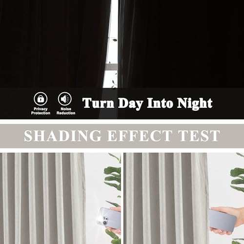 Vision Home Silver Grey Pinch Pleated Full Blackout Curtains Velvet