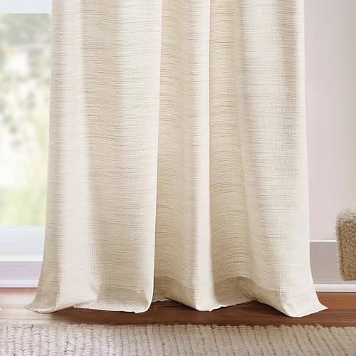 DKNY Sartel Light-Filtering Curtains Backtab 50 x 96 Linen Beige, 2