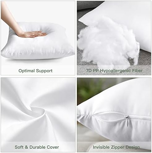 OTOSTAR Throw Pillow Insert, 12 x 20 Cushion Inner Soft Fluffy Plump