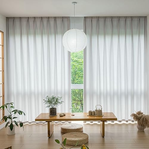 Tulle Curtains for Living Room 2 Panel Set,2 x 34W x 63H,Voile Curtain