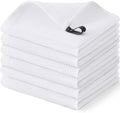 Homaxy 100% Cotton Waffle Weave Dish Cloths, 6 Pack, White