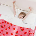 Aemicion Strawberry Pink Weighted Blanket for Girls Over 6 Years Old