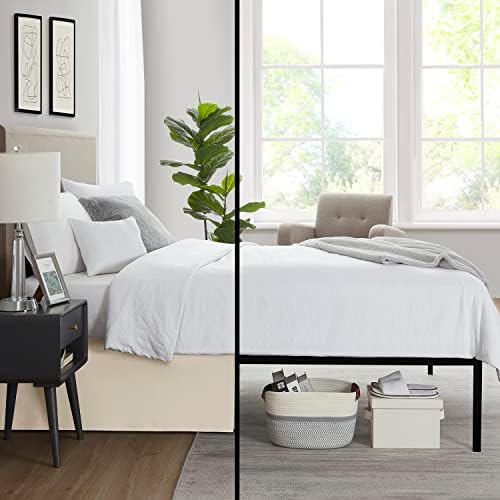 Bed Skirt 6" Drop Split Corner Tailored (King Size Ivory Solid)