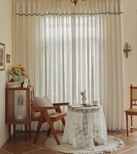 Sheer Drapes 108 Inches Long 2 Panels, Sheer Bedroom Curtains Grommet