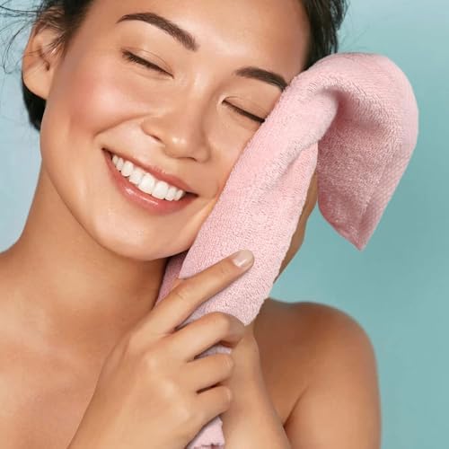 Cleanbear Washcloths Set, 100% Cotton, 6-Pack Wash Cloths, 13” x 13”