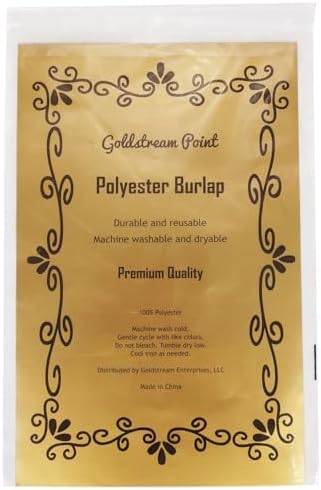 6 x 108 Inch (Set of 6) Natural Brown Polyester Burlap Table Runner