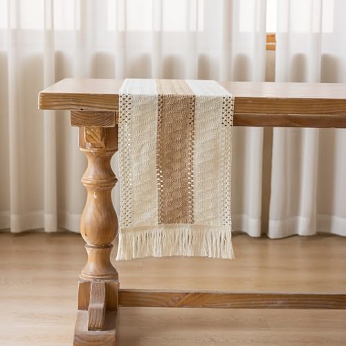 Keketoarrange Boho Macrame Table Runner 12x90 Inch
