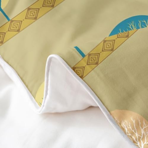 Erosebridal Boho Trees Duvet Cover Set Abstract Beige 100% Cotton