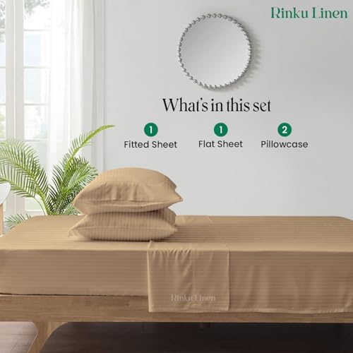 Genuine 600 Thread Count Egyptian Quality Cotton 4-Pieces Sheet Set
