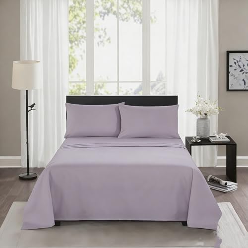 King Percale Bed Sheets, 200 Thread Count Cotton Polyester Blend Sheet