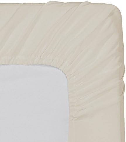 Twin XL Microfiber Fitted Sheet, 15" Deep Pocket, Beige, 39" x 80"