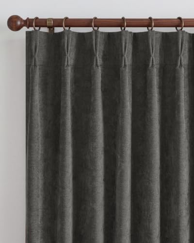 NICETOWN 100% Blackout Curtains Memory Trained Pinch Pleat 84" Length