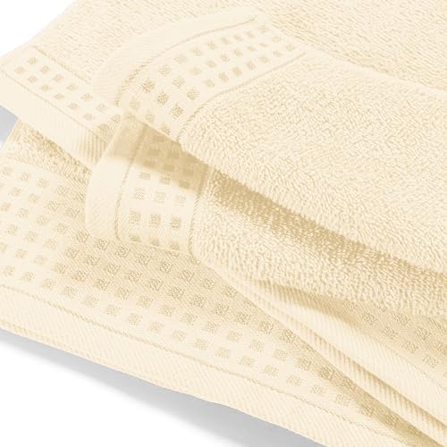 GLAMBURG Ultra Soft 3 Pack Cotton Towel Set, Contains a Bath Towel