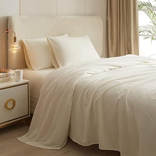 HighBuy Cream White Sheets Full Size Bedding Sheets & Pillowcases Set