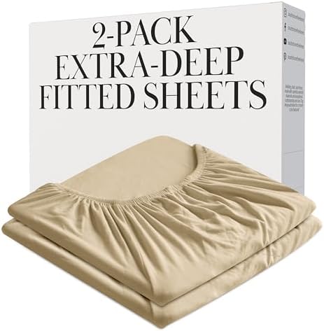 21 Inch Deep Pocket California King Fitted Sheets Only 2 Pack Soft