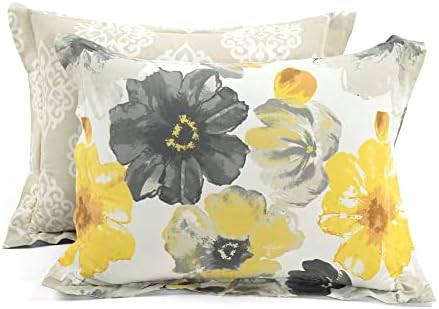 Lush Decor Leah Reversible 100% Cotton Duvet Cover Set, 3 Piece Set