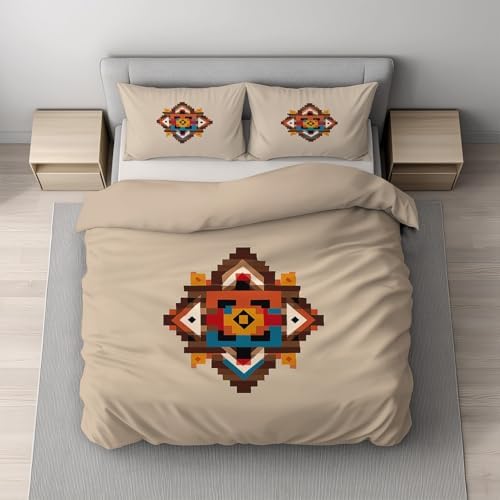 Breathable Duvet Cover Set Microfiber Comforter Cover Minimalist Retro