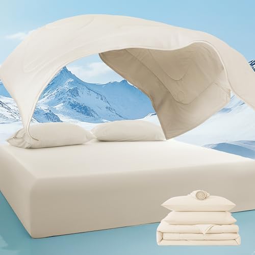 Breescape Cooling Comforter Set - Ultra Comfort 4pcs with Queen Size