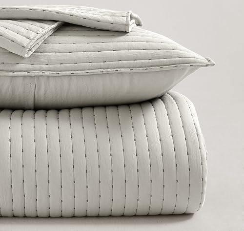 Lightweight Quilted Bedspread Quilt Set, Pre-Washed Brushed