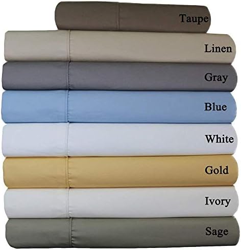 650 Thread Count Cotton Blend Full Sheet Set, Sateen, Solid Taupe