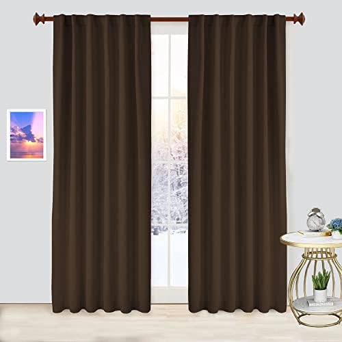 100% Polyester Room Darkening Back Tab Curtains Panel and Drapes for