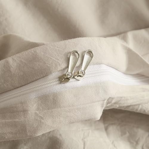 Soft 100% Washed Cotton Full Size Duvet Cover Set