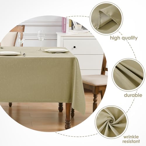 VidaFete Luxe Series 150GSM 52x70 Faux Linen Rectangle Tablecloth