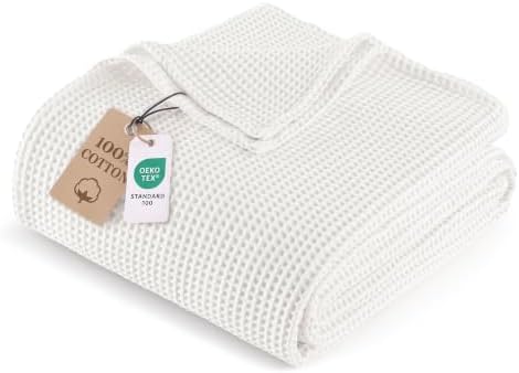 Exclusivo Mezcla 100% Cotton Waffle Blanket Queen Size for Bed