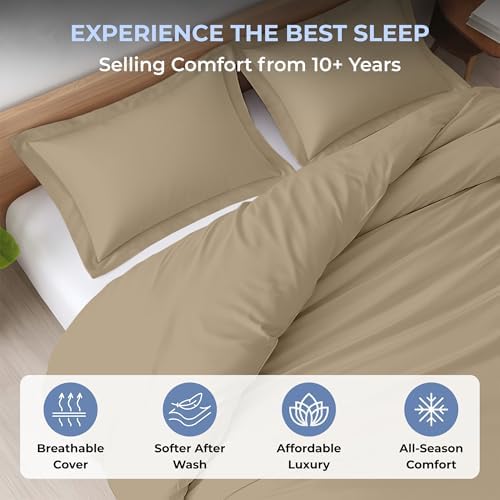 Kotton Culture 3 Pc Queen Size Duvet Cover Set 100% Egyptian Cotton