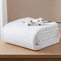 Cottingon Waffle Blanket California King Size, Tencel Cotton