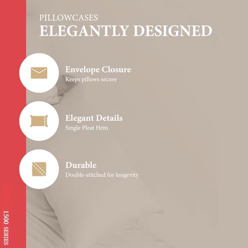 100% Egyptian Cotton Bedding Queen Size - Luxury High Thread Count