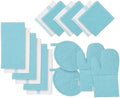 Lane Linen 16Pc Kitchen Towel Set - Heat Resistant Oven Mitts & Pot