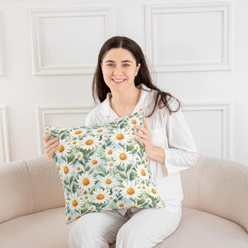 jejeloiu Floral Print Throw Pillow Covers Set of 2 Cottagecore