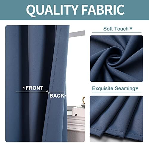 ChrisDowa Blackout Curtains for Bedroom and Living Room 120 Inches