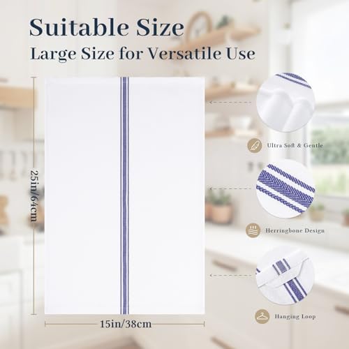 Homaxy 100% Cotton Waffle Weave Kitchen Dish Cloths, 12 x 12 Inches