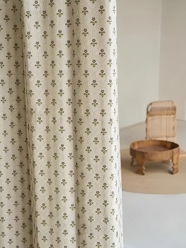 Blackout Curtains 72 Inch Length 1 Panel Floral Jacquard Curtain