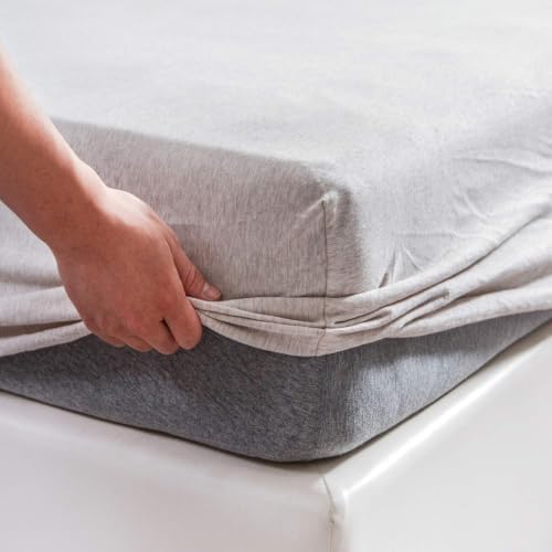PURE ERA Jersey Fitted Sheet Only Heather Beige California King